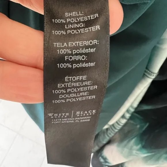 WHBM * POCKETS! * Dip Dye Fit-And-Flare Dress ELASTIC BACK, ADJUSTABLE STAPS 14 - Picture 6 of 11